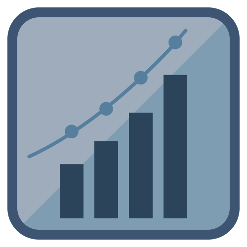 Balkendiagramm Icon der Version economy